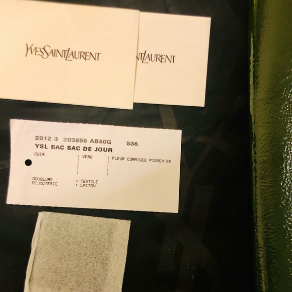 ๐ด๐คฉ*WT* YVES SAINT LAURENT BELLE DE JOUR EMERALD GREEN PATENT CLUTCH!๐ - Picture 10 of 15